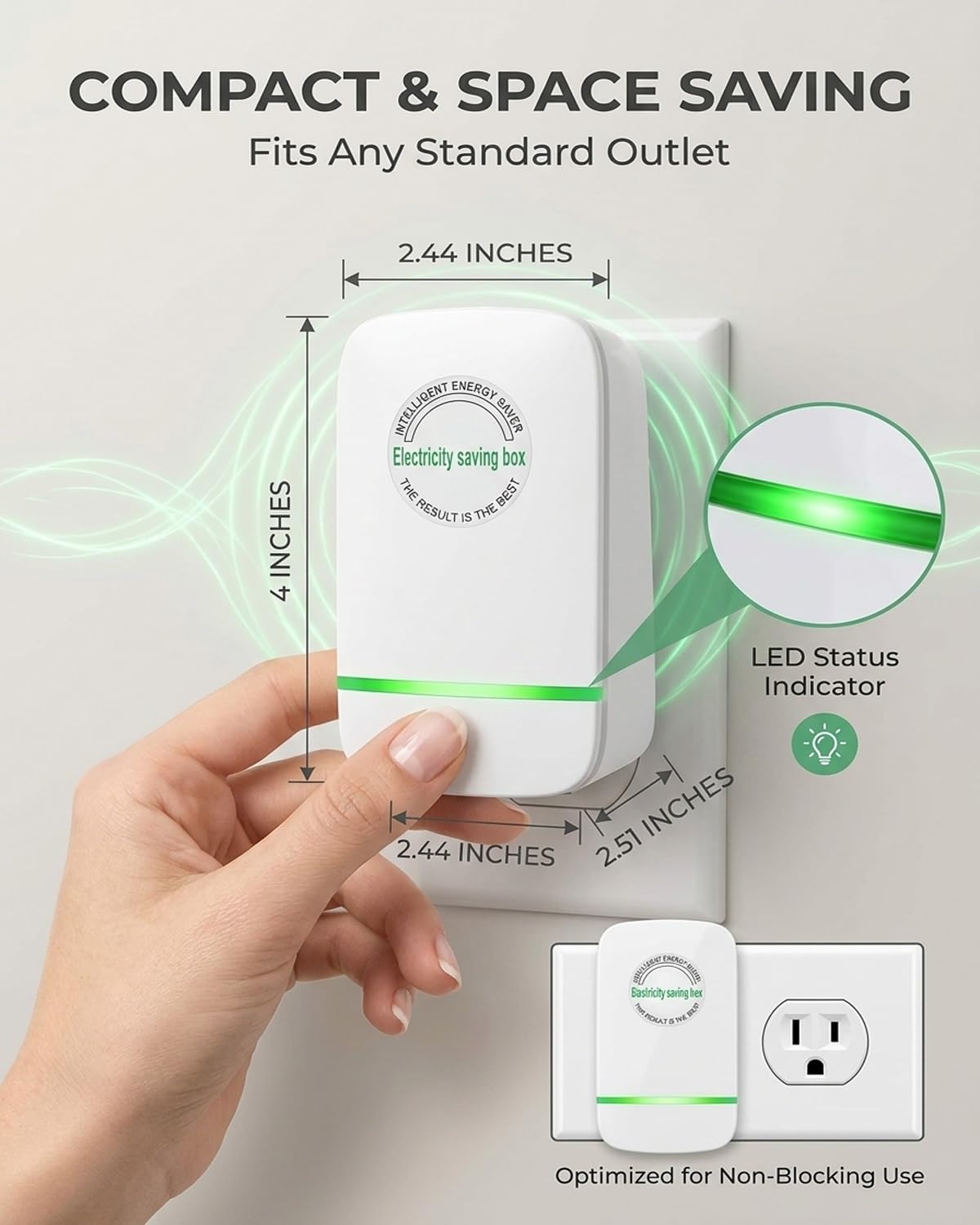 Stopwatt SmartPlug Gerät US-Stecker 90V-250V 30KW 4er-Pack