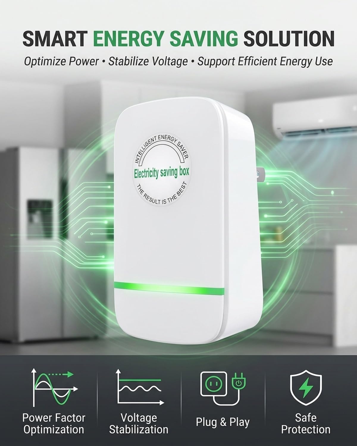 Stopwatt SmartPlug Device US Plug 90V-250V 30KW 4 Pack