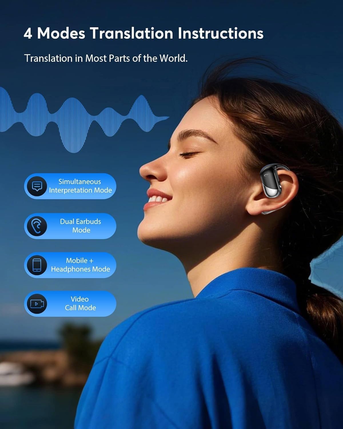Q16 AI Translation Earbuds 198 Languages Real-Time